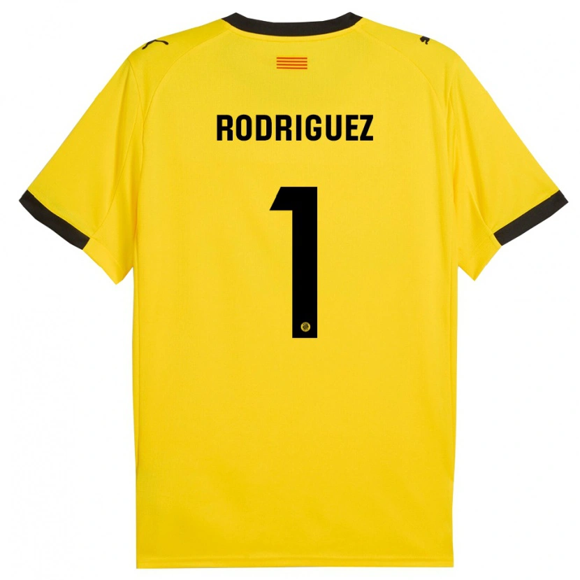 Danxen Damen Maria Rodríguez #1 Gelb Schwarz Auswärtstrikot Trikot 2025/26 T-Shirt