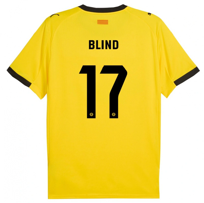 Danxen Damen Daley Blind #17 Gelb Schwarz Auswärtstrikot Trikot 2025/26 T-Shirt