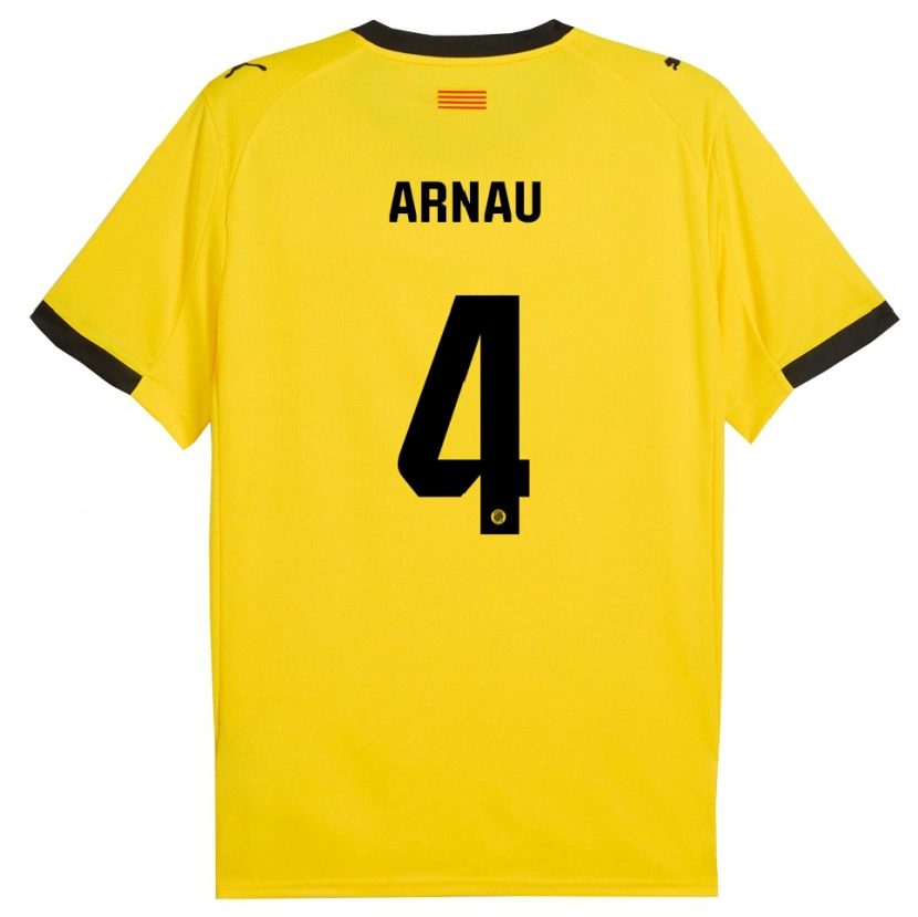 Danxen Damen Arnau Martínez #4 Gelb Schwarz Auswärtstrikot Trikot 2025/26 T-Shirt
