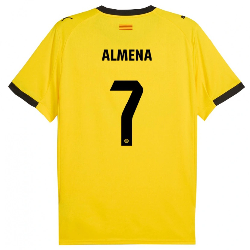 Danxen Damen Iker Almena #7 Gelb Schwarz Auswärtstrikot Trikot 2025/26 T-Shirt