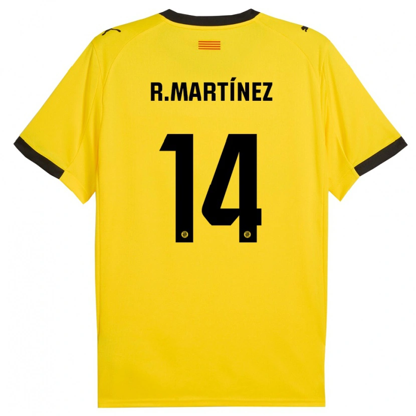 Danxen Damen Raúl Martínez #14 Gelb Schwarz Auswärtstrikot Trikot 2025/26 T-Shirt