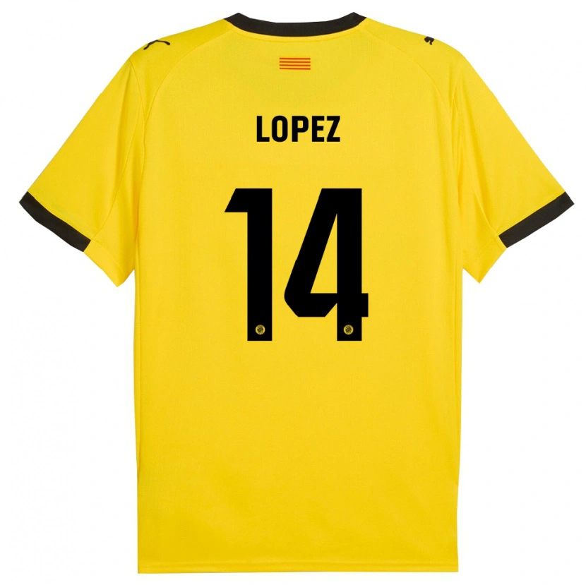 Danxen Damen Judith López #14 Gelb Schwarz Auswärtstrikot Trikot 2025/26 T-Shirt