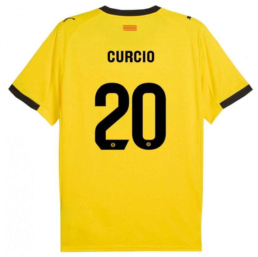 Danxen Damen Daniel Curcio #20 Gelb Schwarz Auswärtstrikot Trikot 2025/26 T-Shirt