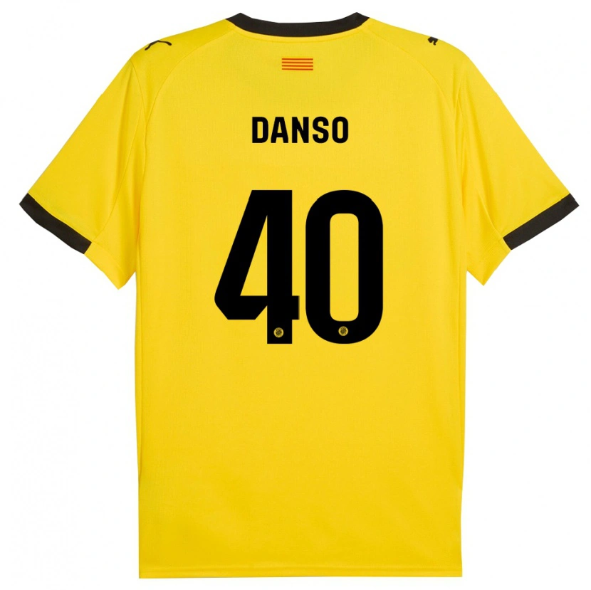 Danxen Damen Jordi Danso #40 Gelb Schwarz Auswärtstrikot Trikot 2025/26 T-Shirt