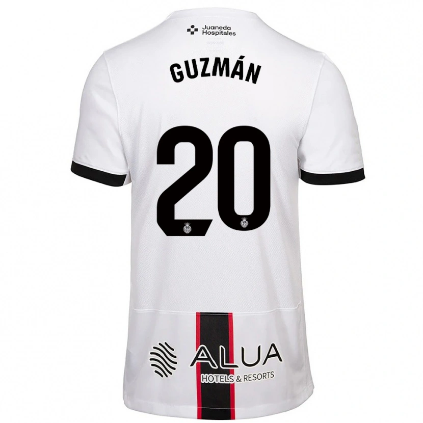 Danxen Damen Samuel Guzmán #20 Weiß Schwarz Auswärtstrikot Trikot 2025/26 T-Shirt