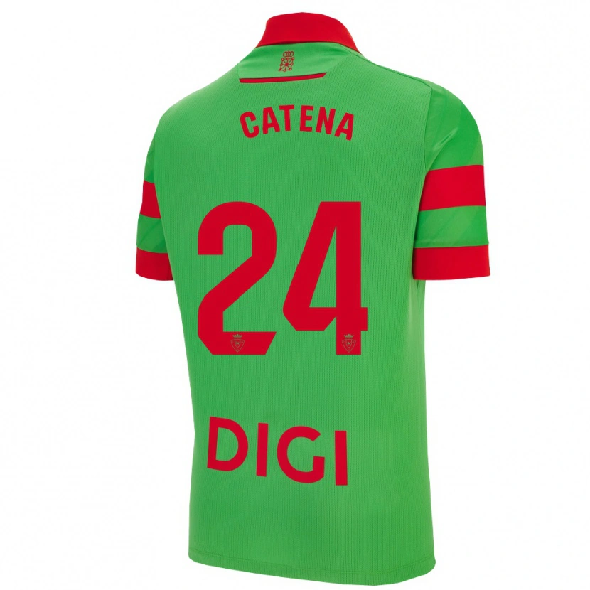 Danxen Damen Alejandro Catena #24 Grün Rot Auswärtstrikot Trikot 2025/26 T-Shirt