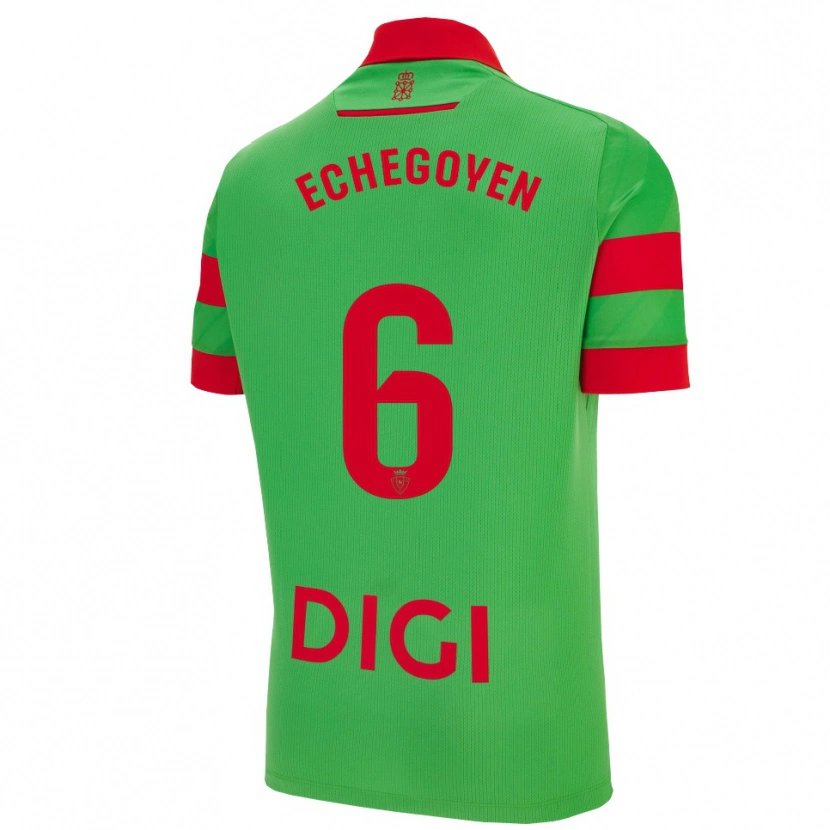 Danxen Damen Mauro Echegoyen #6 Grün Rot Auswärtstrikot Trikot 2025/26 T-Shirt