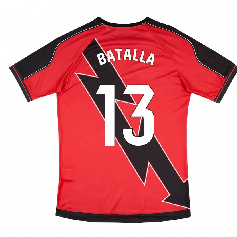 Danxen Damen Augusto Batalla #13 Rot Schwarz Auswärtstrikot Trikot 2025/26 T-Shirt