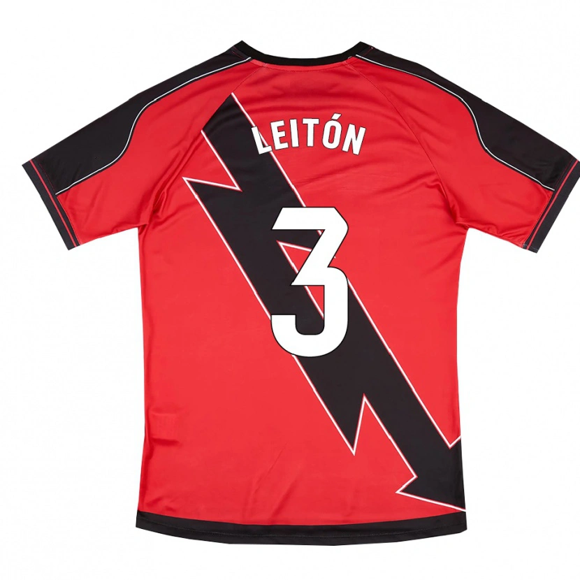 Danxen Damen Diego Leitón #3 Rot Schwarz Auswärtstrikot Trikot 2025/26 T-Shirt