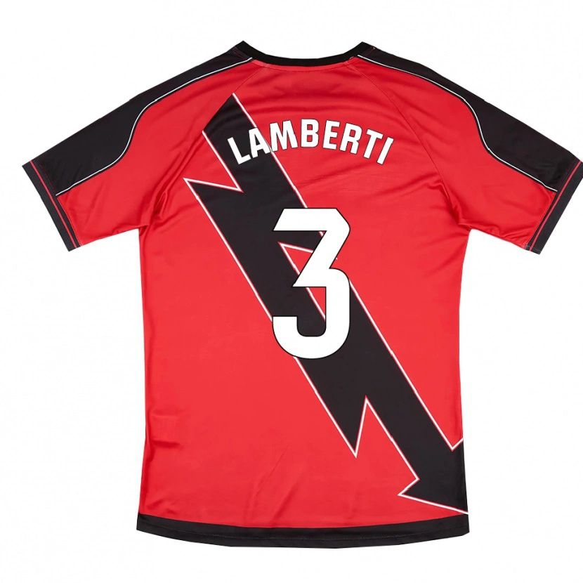 Danxen Damen Luca Lamberti #3 Rot Schwarz Auswärtstrikot Trikot 2025/26 T-Shirt