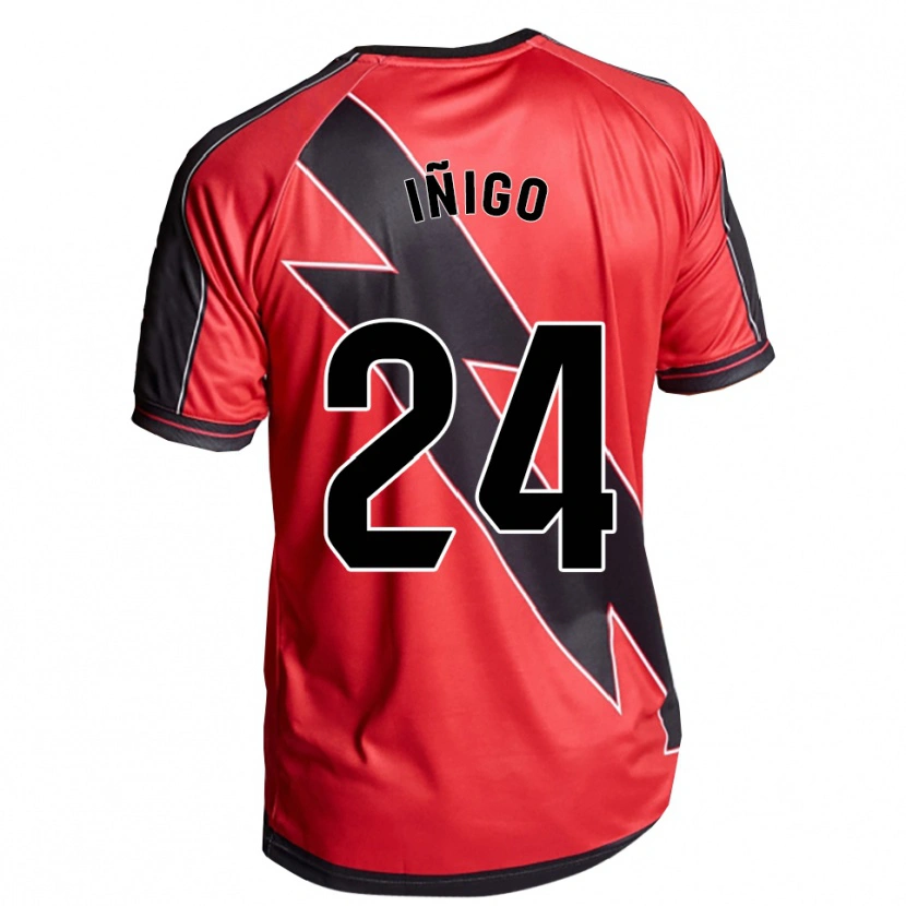 Danxen Damen Iván Iñigo #24 Rot Schwarz Auswärtstrikot Trikot 2025/26 T-Shirt