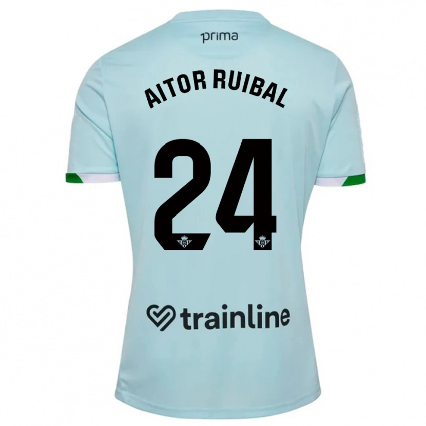 Danxen Damen Aitor Ruibal #24 Himmelblau Grün Auswärtstrikot Trikot 2025/26 T-Shirt