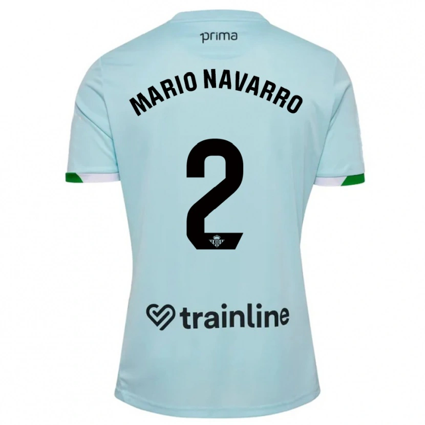 Danxen Damen Mario Navarro #2 Himmelblau Grün Auswärtstrikot Trikot 2025/26 T-Shirt