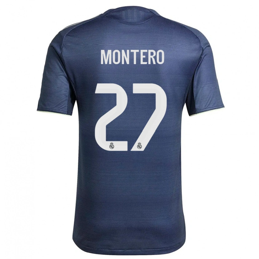 Danxen Damen Pablo Montero #27 Marine Silber Auswärtstrikot Trikot 2025/26 T-Shirt