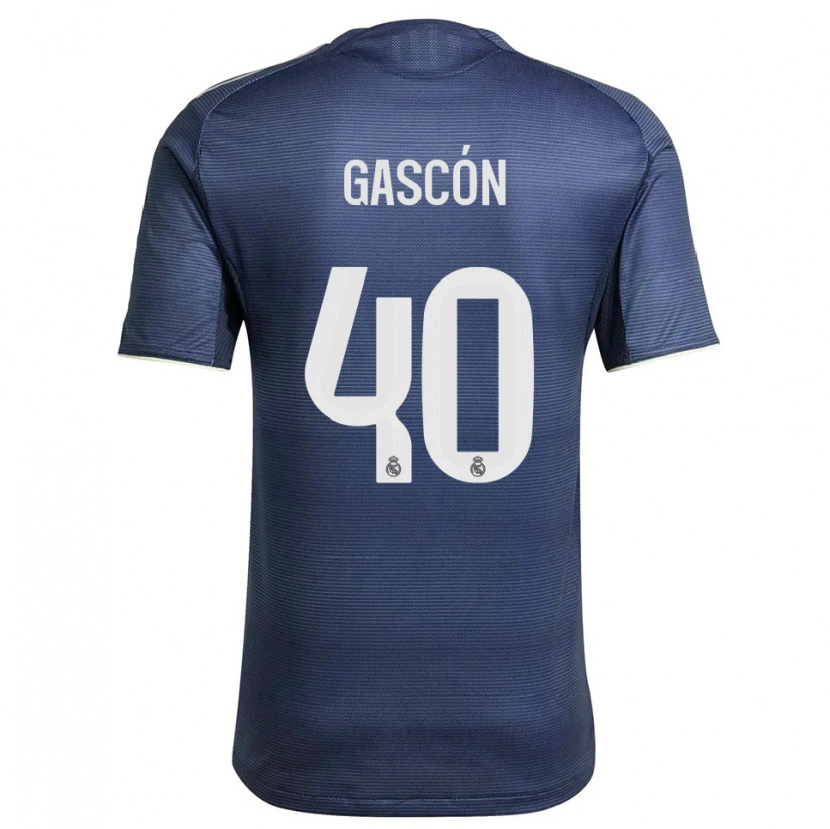 Danxen Damen Ignacio Gascón #40 Marine Silber Auswärtstrikot Trikot 2025/26 T-Shirt