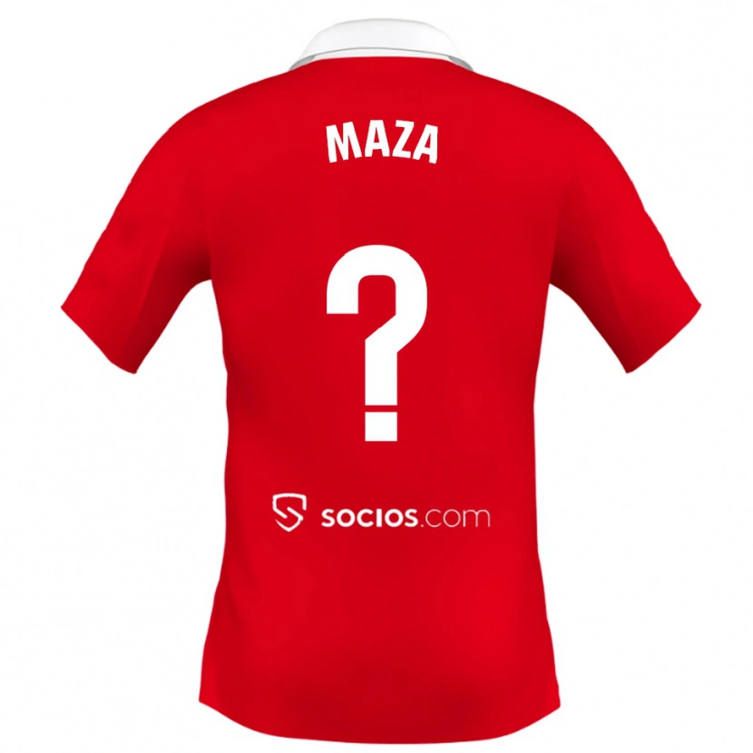 Danxen Damen Manuel Maza #0 Rot Weiß Grau Auswärtstrikot Trikot 2025/26 T-Shirt