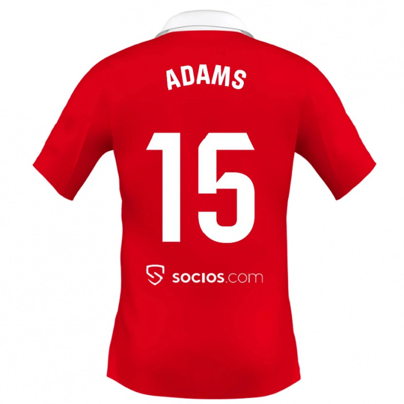 Danxen Damen Akor Adams #15 Rot Weiß Grau Auswärtstrikot Trikot 2025/26 T-Shirt