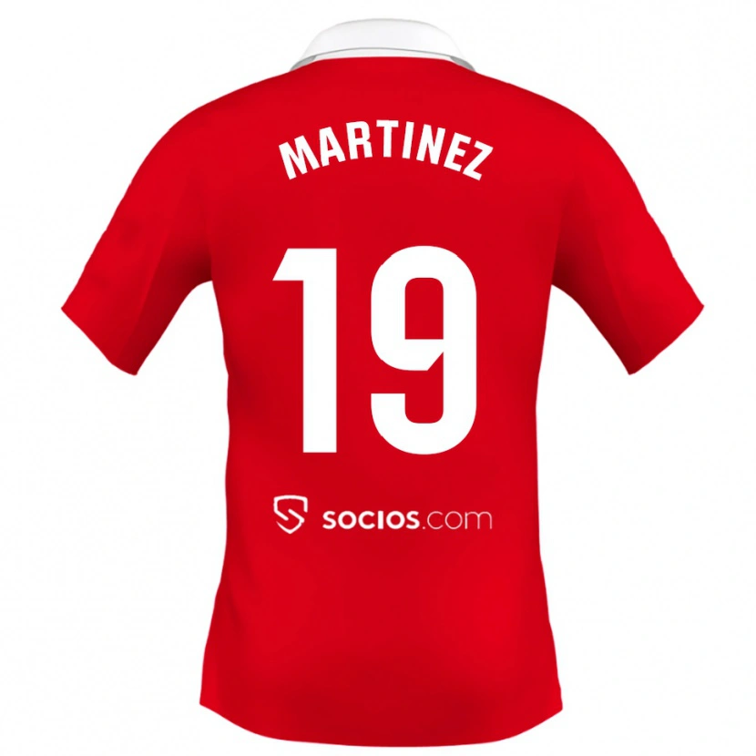 Danxen Damen Gabri Martinez #19 Rot Weiß Grau Auswärtstrikot Trikot 2025/26 T-Shirt
