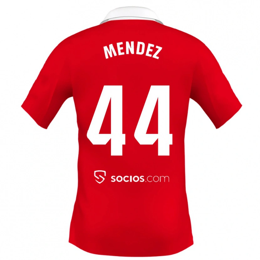 Danxen Damen Tomas Mendez #44 Rot Weiß Grau Auswärtstrikot Trikot 2025/26 T-Shirt