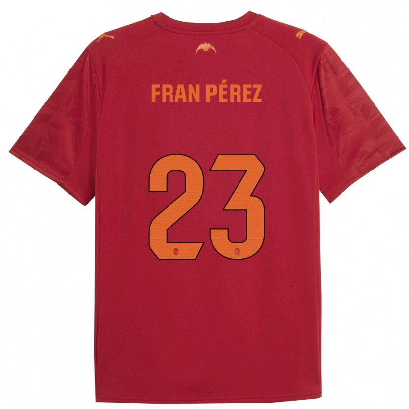 Danxen Damen Fran Pérez #23 Rot Orange Auswärtstrikot Trikot 2025/26 T-Shirt