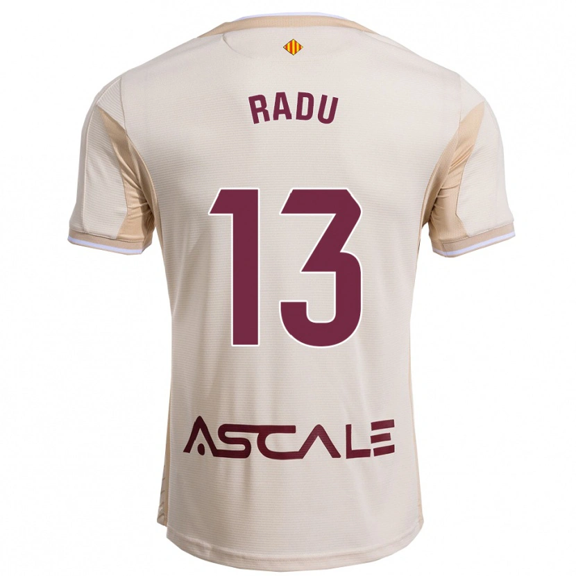 Danxen Damen Sasha Radu #13 Cremeweiß Burgunderrot Auswärtstrikot Trikot 2025/26 T-Shirt