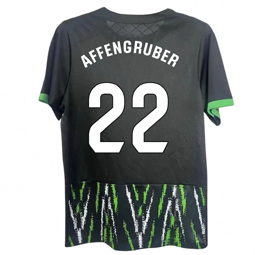 Danxen Damen David Affengruber #22 Schwarz Grün Auswärtstrikot Trikot 2025/26 T-Shirt