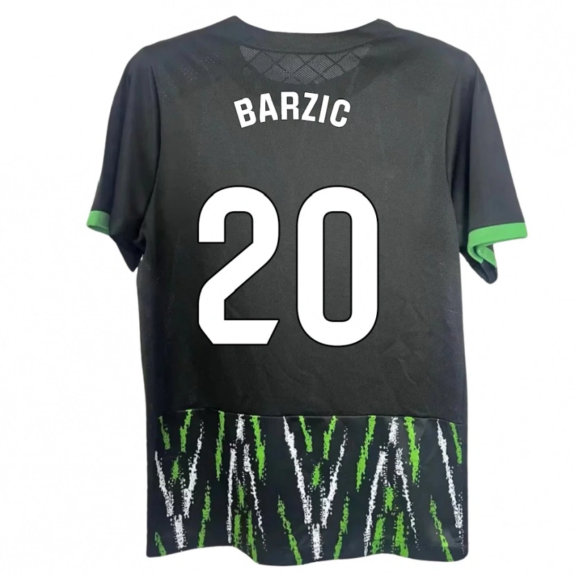 Danxen Damen Matia Barzic #20 Schwarz Grün Auswärtstrikot Trikot 2025/26 T-Shirt