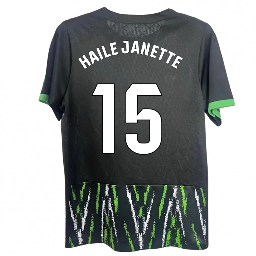 Danxen Damen Haile Janette Pereira Richards #15 Schwarz Grün Auswärtstrikot Trikot 2025/26 T-Shirt