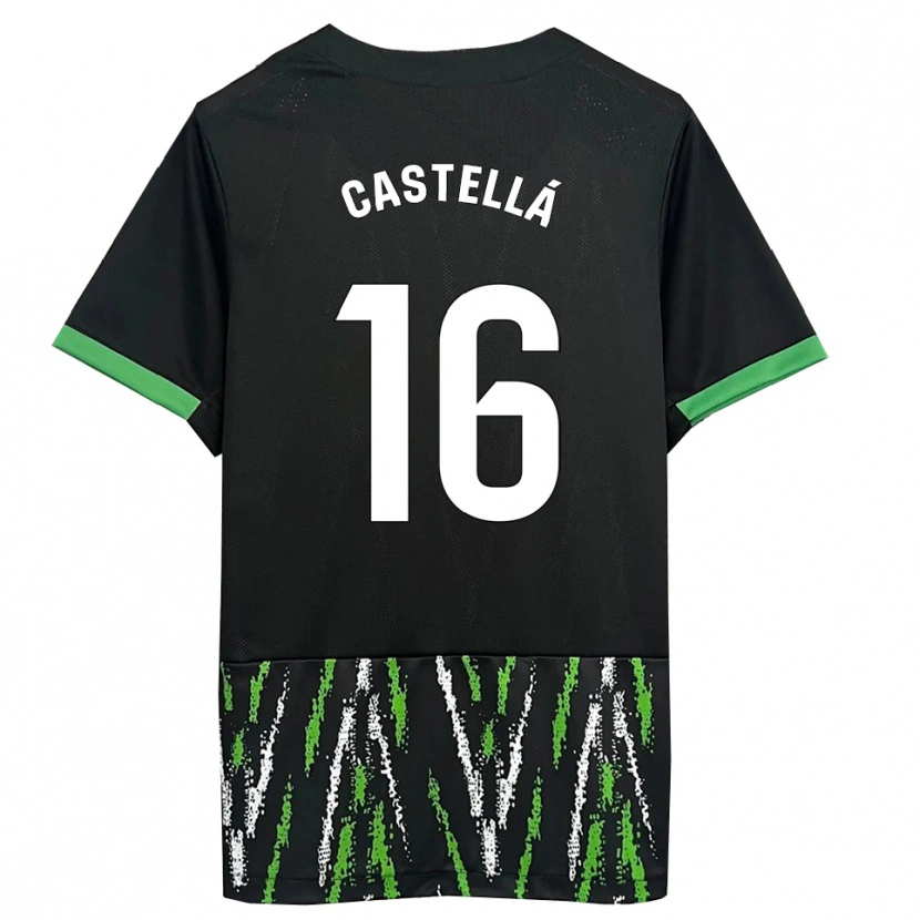 Danxen Damen Didac Castellá #16 Schwarz Grün Auswärtstrikot Trikot 2025/26 T-Shirt