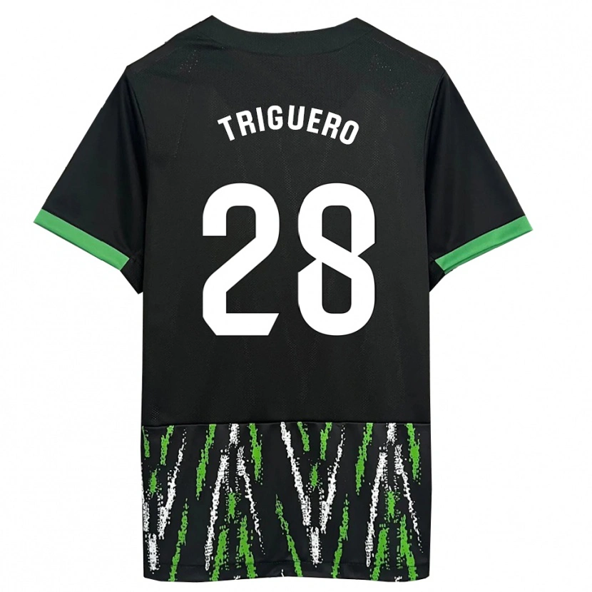 Danxen Damen Dani Triguero #28 Schwarz Grün Auswärtstrikot Trikot 2025/26 T-Shirt