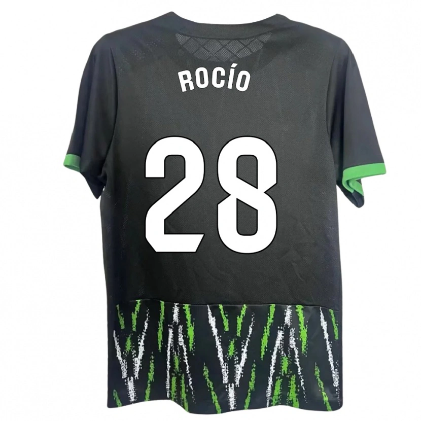 Danxen Damen Rocío Rodríguez Jiménez #28 Schwarz Grün Auswärtstrikot Trikot 2025/26 T-Shirt