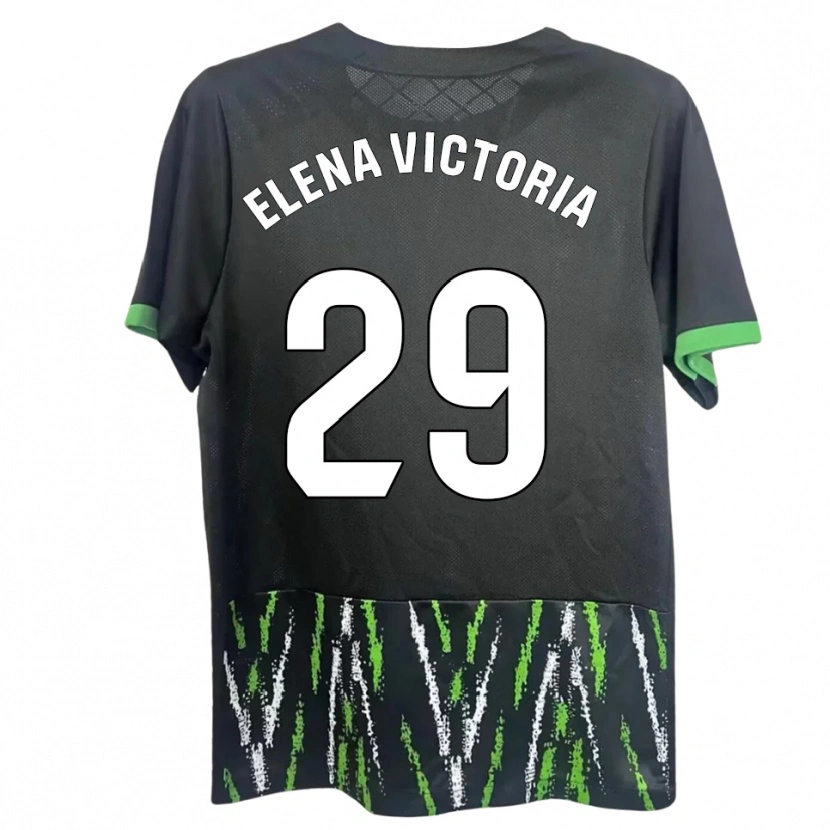 Danxen Damen Elena Victoria Mas Berna #29 Schwarz Grün Auswärtstrikot Trikot 2025/26 T-Shirt