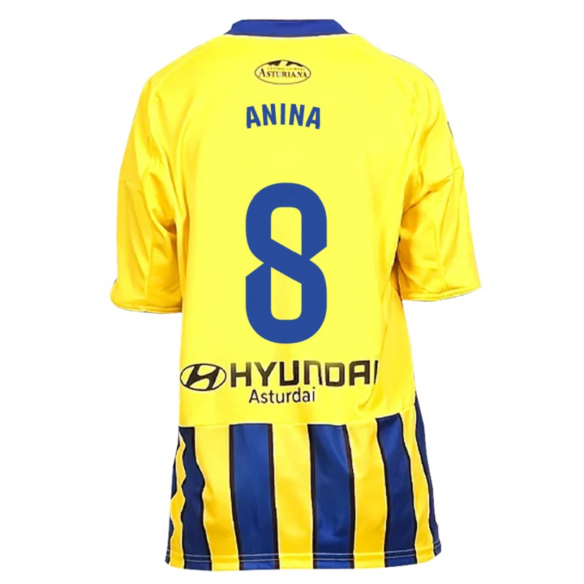 Danxen Damen Ana Menéndez García #8 Gelb Blau Auswärtstrikot Trikot 2025/26 T-Shirt