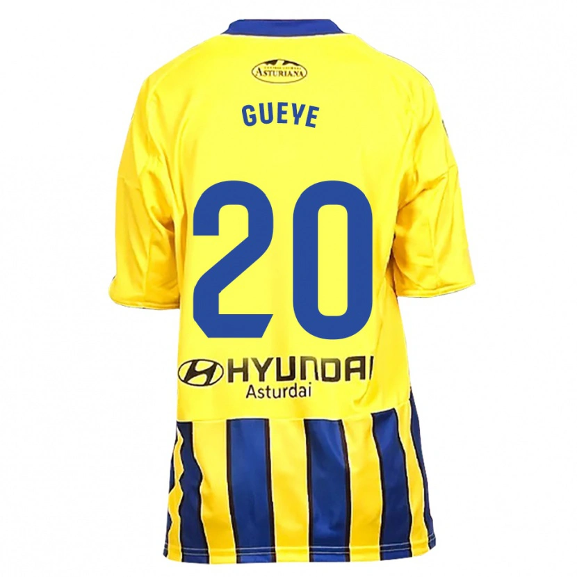Danxen Damen Lamine Gueye #20 Gelb Blau Auswärtstrikot Trikot 2025/26 T-Shirt
