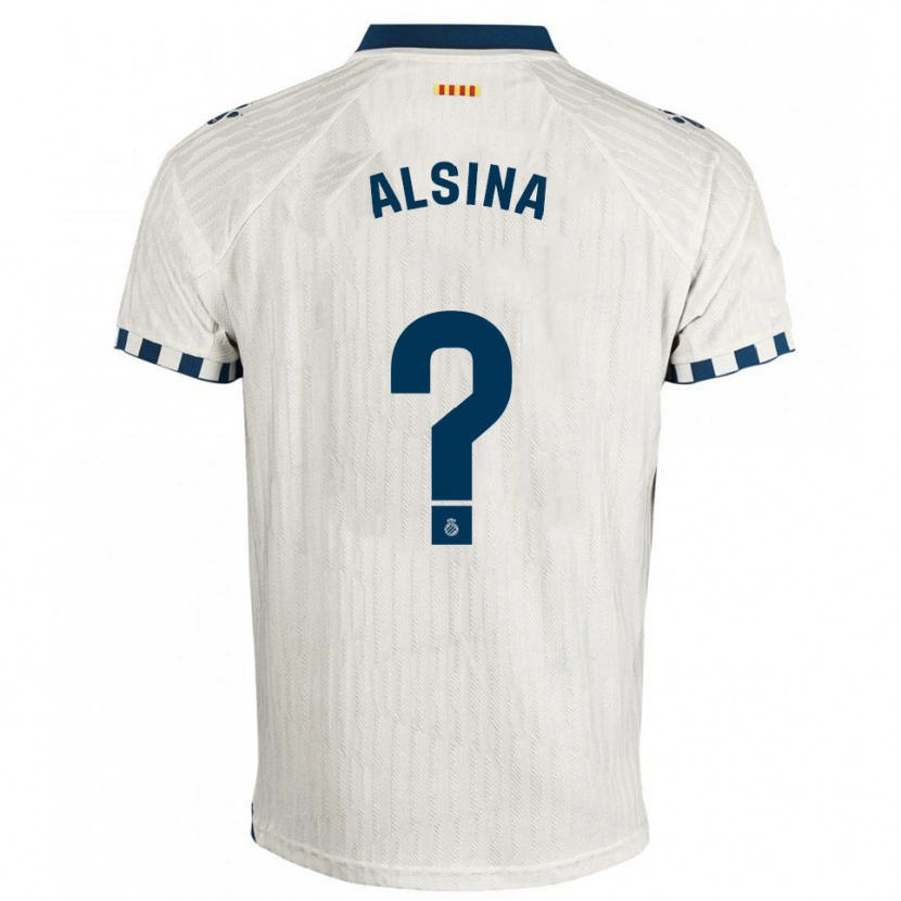 Danxen Damen Joel Alsina #0 Weiß Blau Auswärtstrikot Trikot 2025/26 T-Shirt