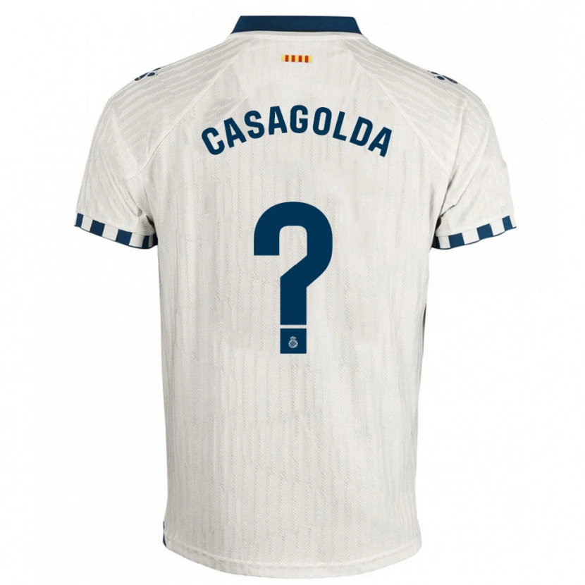 Danxen Damen Pau Casagolda #0 Weiß Blau Auswärtstrikot Trikot 2025/26 T-Shirt