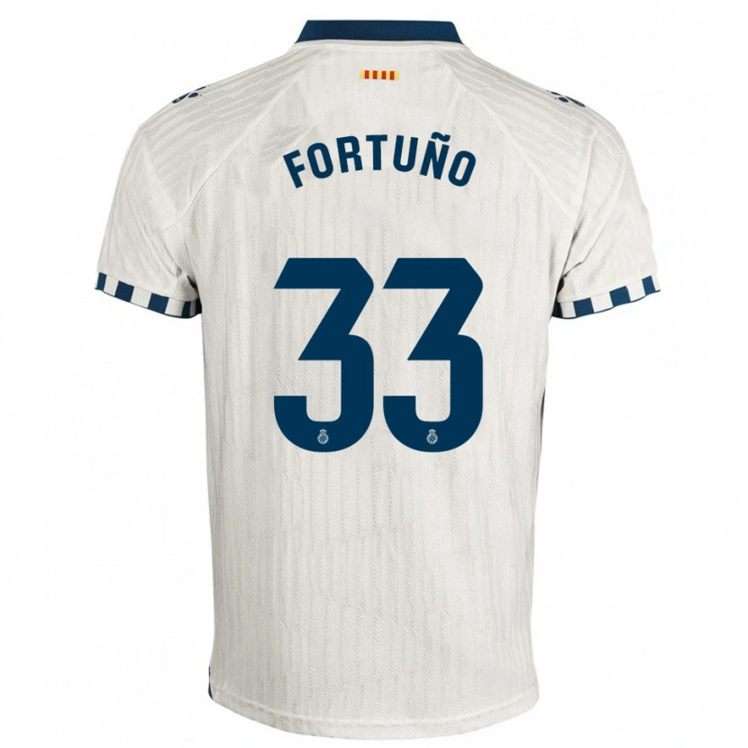 Danxen Damen Ángel Fortuño #33 Weiß Blau Auswärtstrikot Trikot 2025/26 T-Shirt