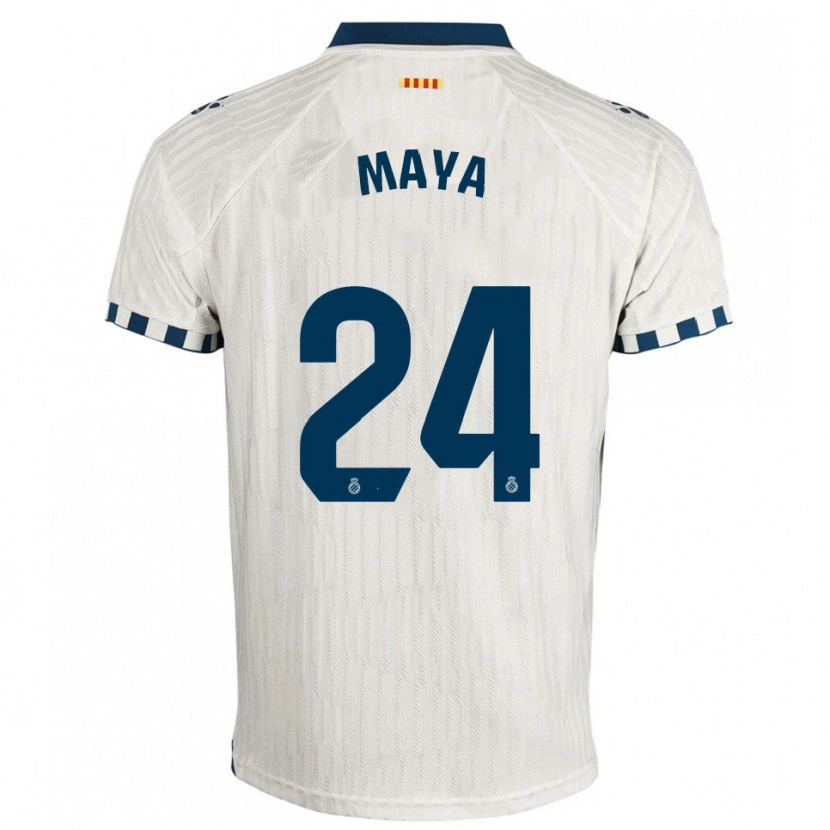 Danxen Damen Rubén Maya #24 Weiß Blau Auswärtstrikot Trikot 2025/26 T-Shirt