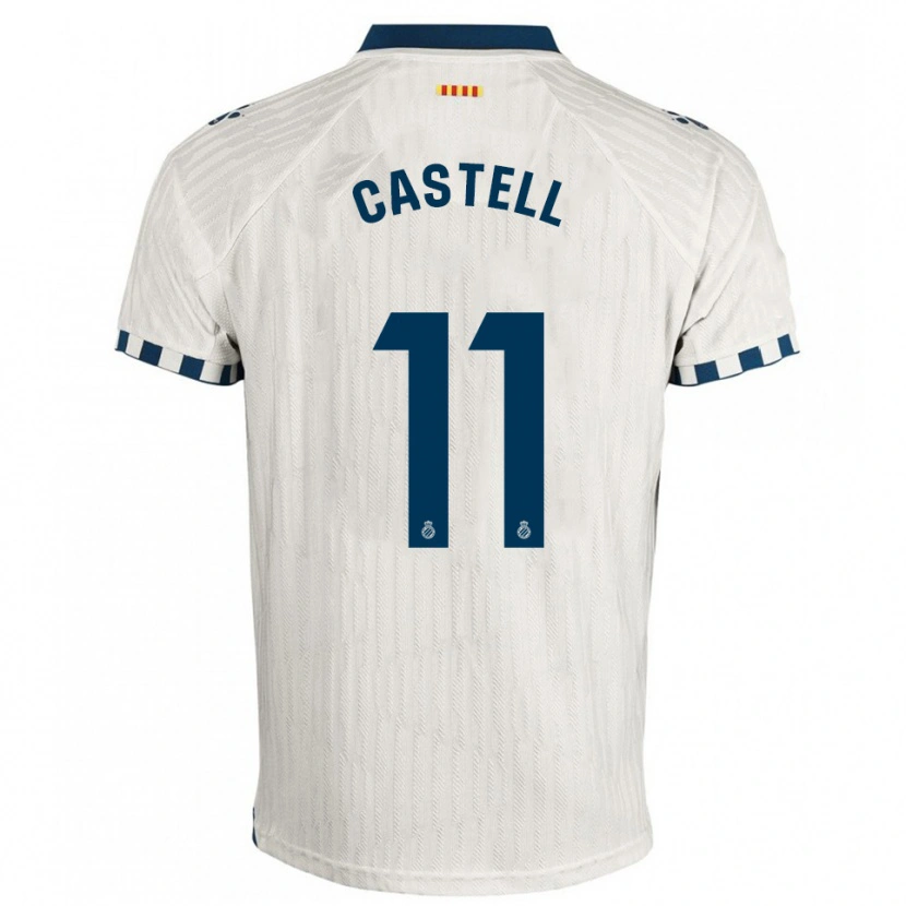 Danxen Damen Lluc Castell #11 Weiß Blau Auswärtstrikot Trikot 2025/26 T-Shirt