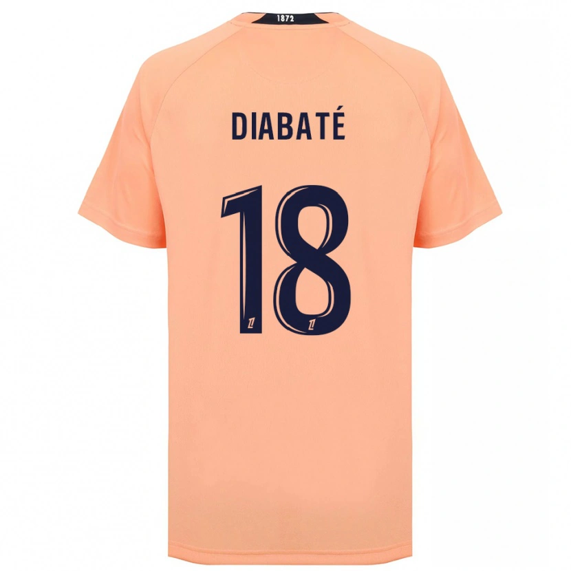 Danxen Damen Adams Diabaté #18 Orange Marineblau Auswärtstrikot Trikot 2025/26 T-Shirt