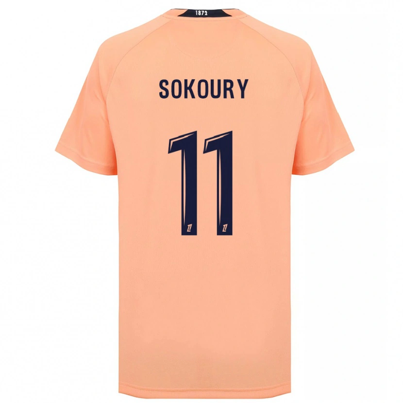 Danxen Damen Junior Sokoury #11 Orange Marineblau Auswärtstrikot Trikot 2025/26 T-Shirt