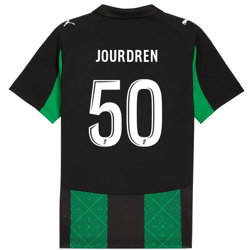 Danxen Damen Ilan Jourdren #50 Schwarz Grün Auswärtstrikot Trikot 2025/26 T-Shirt