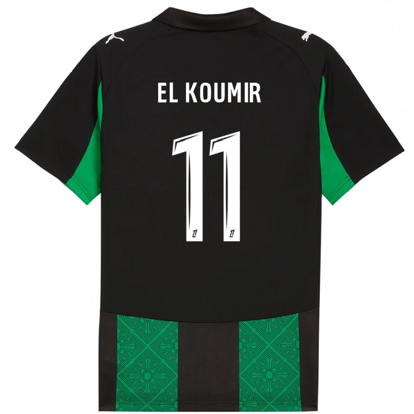 Danxen Damen Kaîna El Koumir #11 Schwarz Grün Auswärtstrikot Trikot 2025/26 T-Shirt