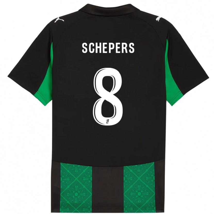 Danxen Damen Marie Schepers #8 Schwarz Grün Auswärtstrikot Trikot 2025/26 T-Shirt