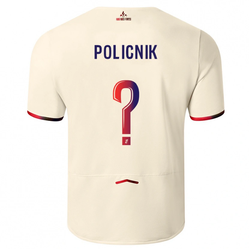 Danxen Damen Valéryane Policnik #0 Cremeweiß Rot Auswärtstrikot Trikot 2025/26 T-Shirt