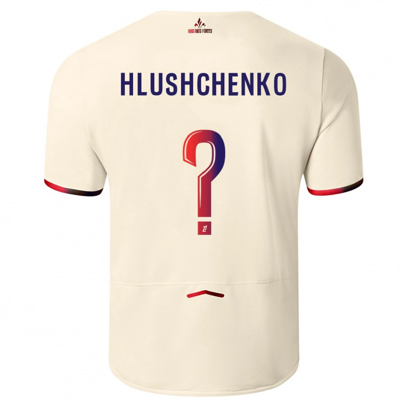 Danxen Damen Inna Hlushchenko #0 Cremeweiß Rot Auswärtstrikot Trikot 2025/26 T-Shirt