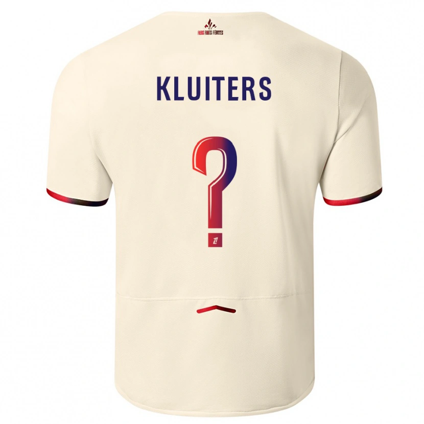 Danxen Damen Luuk Kluiters #0 Cremeweiß Rot Auswärtstrikot Trikot 2025/26 T-Shirt