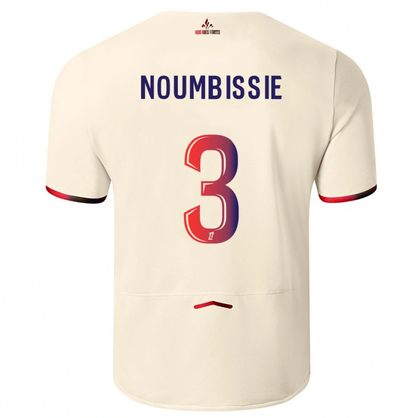 Danxen Damen Stéphane Noumbissie #3 Cremeweiß Rot Auswärtstrikot Trikot 2025/26 T-Shirt