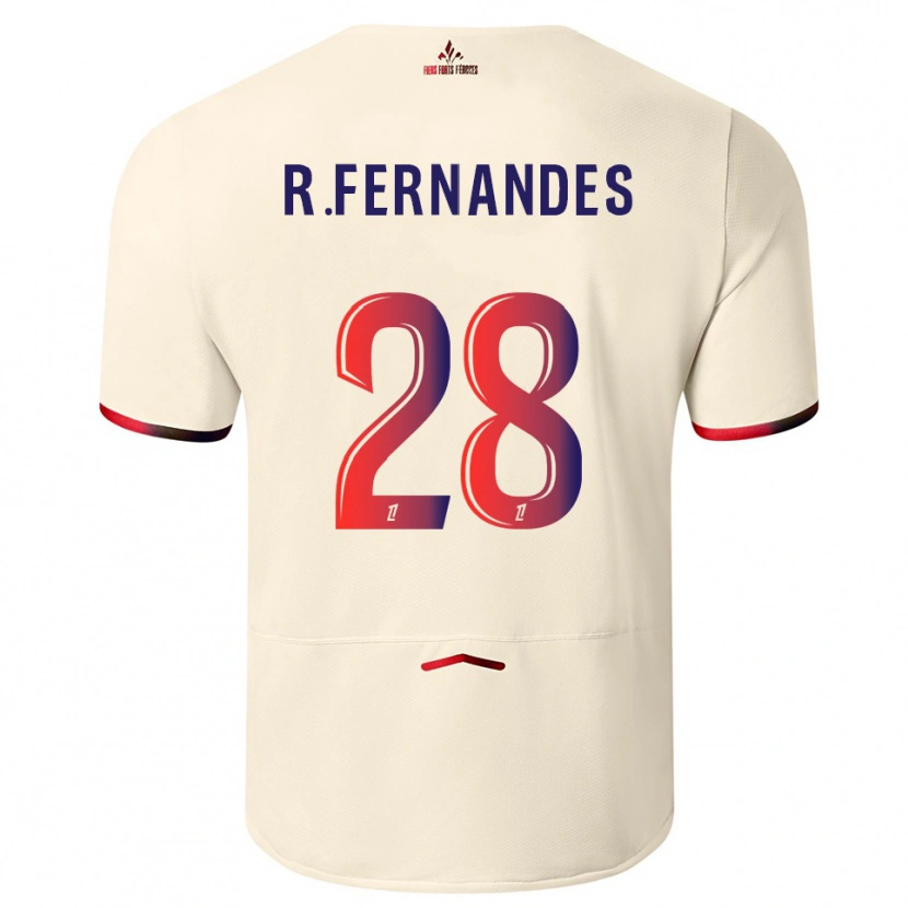 Danxen Damen Rafael Fernandes #28 Cremeweiß Rot Auswärtstrikot Trikot 2025/26 T-Shirt