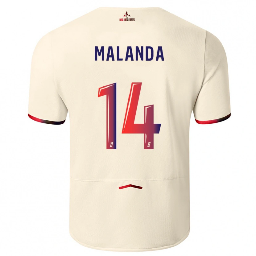 Danxen Damen Jephthe Malanda #14 Cremeweiß Rot Auswärtstrikot Trikot 2025/26 T-Shirt